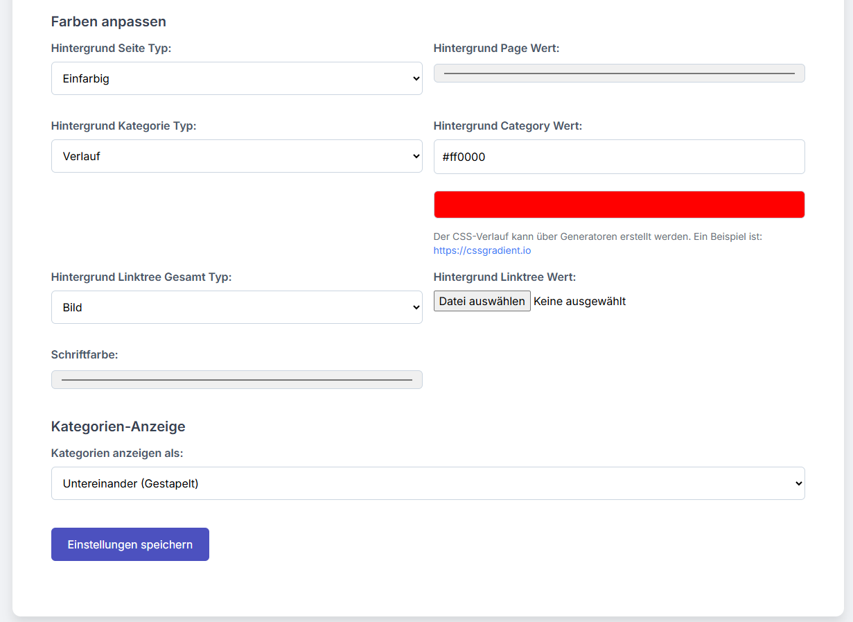 DigiLinks Admin Screenshot 2
